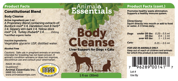 Animal Essentials, Body Cleanse, 1 oz