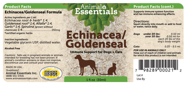 Animal Essentials, Echinacea/Goldenseal, 1 oz