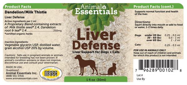 Animal Essentials, Liver Defense, 1 oz