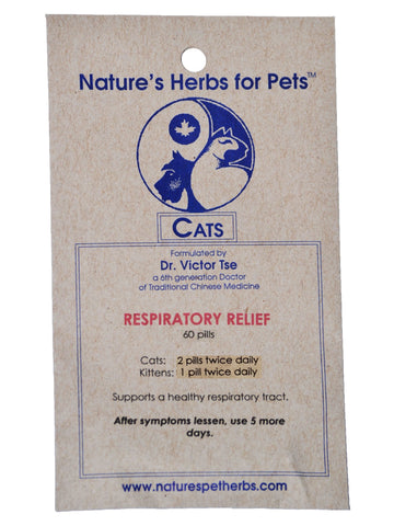 Natures Herbs for Pets, Respiratory Relief for Cats, 60 ct