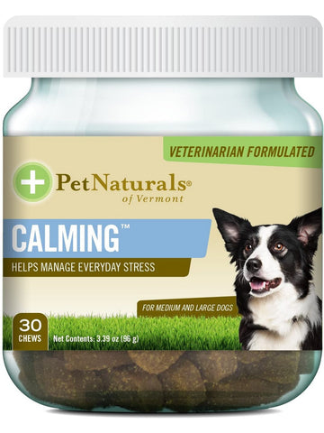 Pet Naturals of Vermont, Calming for Medium and Large Dogs Chews, 30 chews