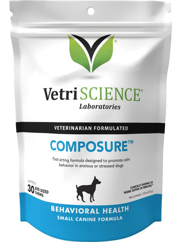VetriScience Laboratories, Composure for Small Dogs, 30 Bite-Sized Chews