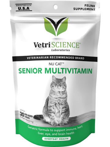 VetriScience Laboratories, NuCat Senior MultiVitamin, 30 Bite-Sized Chews
