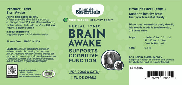 Animal Essentials, Brain Awake, 1 oz