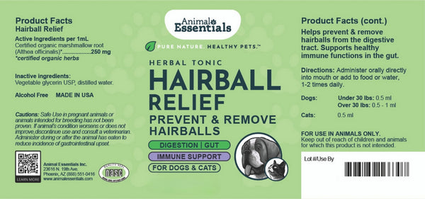 Animal Essentials, Hairball Relief, 2 oz