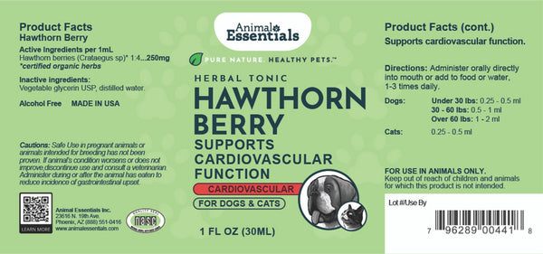 Animal Essentials, Hawthorn Berry, 1 oz