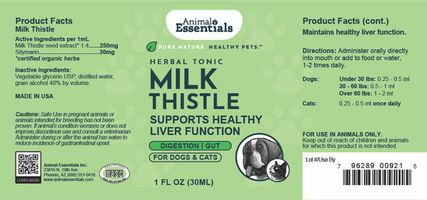 Animal Essentials, Milk Thistle, 1 fl oz