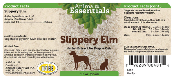 Animal Essentials, Slippery Elm Extract, 1 oz