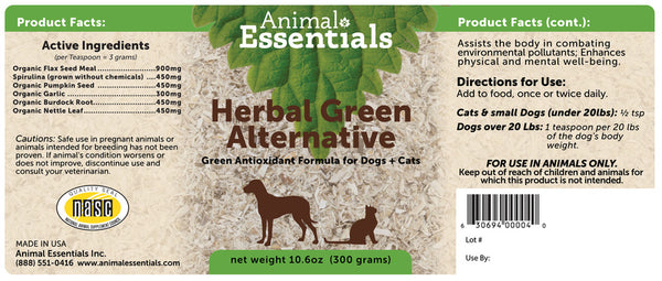 Animal Essentials, Herbal Green Alternative, 12 oz