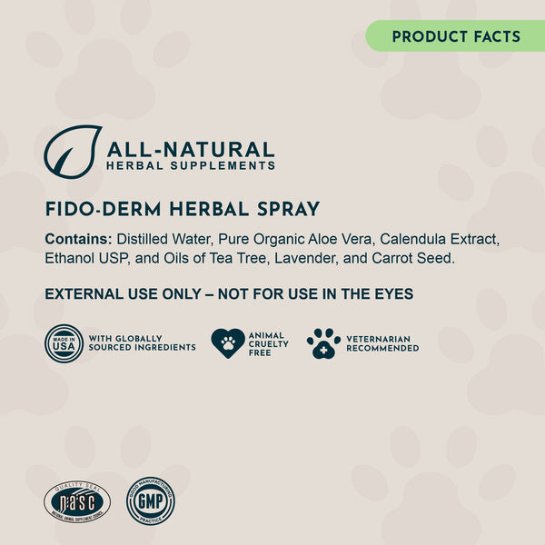 Animal Essentials, FidoDerm Herbal Skin Spray, 4 oz