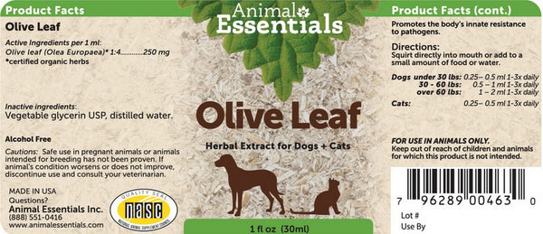 Animal Essentials, Olive Leaf, 1 fl oz