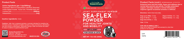 Animal Essentials, Sea-Flex Joint Supplement Powder, 300 g