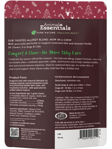 Animal Essentials, Seasonal Allergy, Natural Beef, 20 Soft Chews