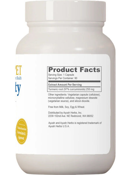 Ayush Herbs, Pet Curcumin 97%, 90 vcaps