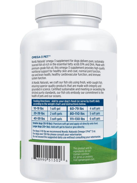 Nordic Naturals, Omega-3 Pet, 180 Soft Gel