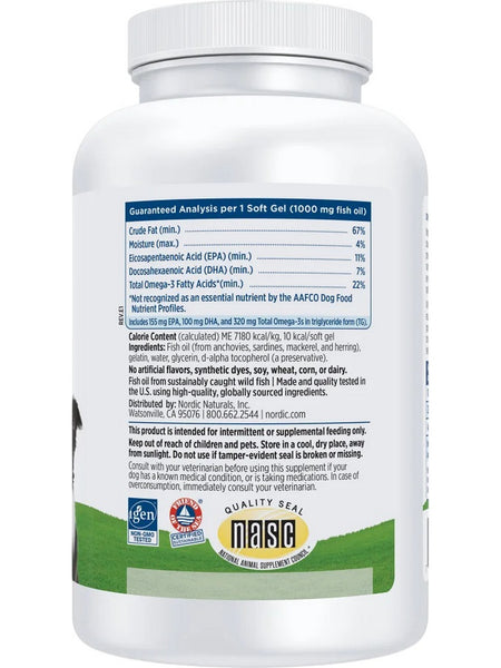 Nordic Naturals, Omega-3 Pet, 180 Soft Gel