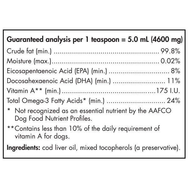 Nordic Naturals, Pet Cod Liver Oil, 16 Fluid Ounces
