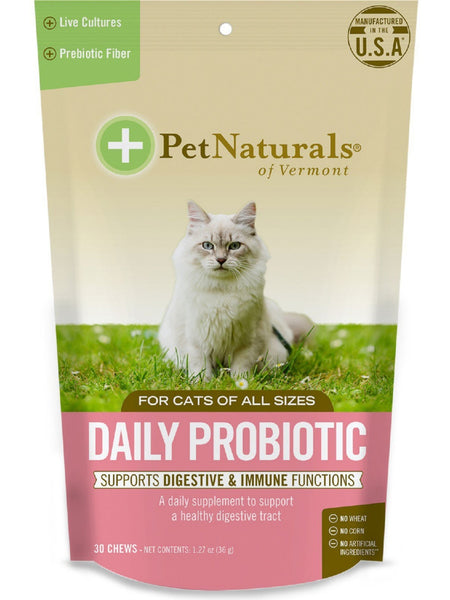 Pet Naturals of Vermont, Daily Probiotic for Cats, 30 chews