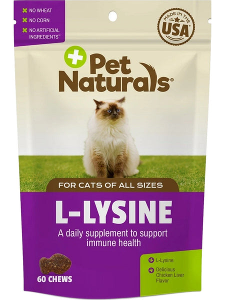 Pet Naturals, L-Lysine Chews for Cats, 60 chews