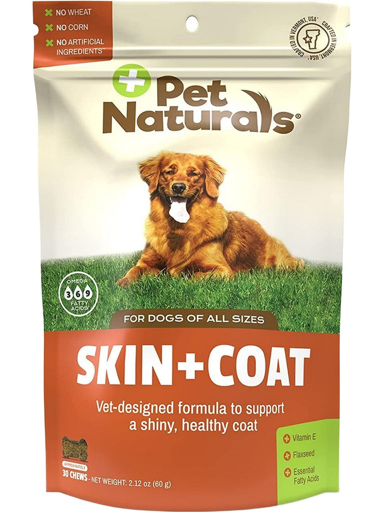 Pet Naturals, Skin + Coat for Dogs, 30 chews