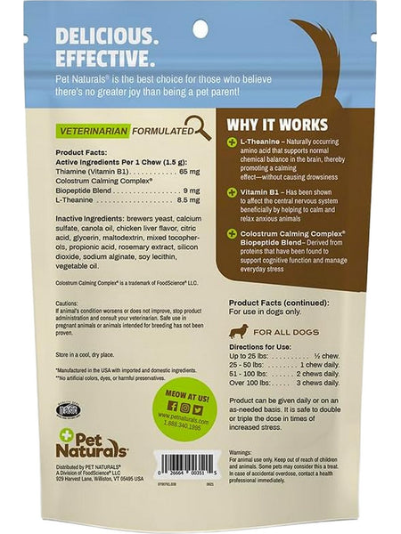 Pet Naturals, Calming for Dogs, 30 chews