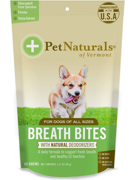 Pet Naturals of Vermont, Breath Bites for Dogs, 60 chews