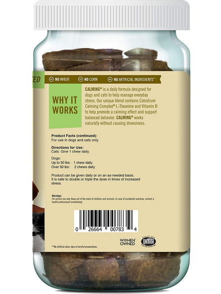 Pet Naturals, Calming For Dogs & Cats, 160 chews