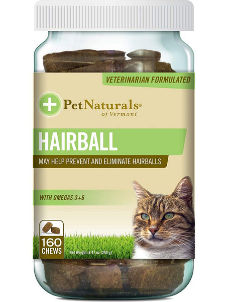 Pet Naturals of Vermont, Hairball for Cats, 160 chews