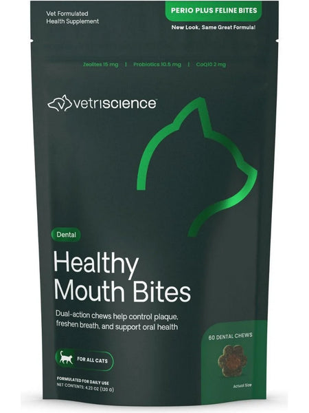 VetriScience Laboratories, Perio Plus Feline Bites, 60 Bites