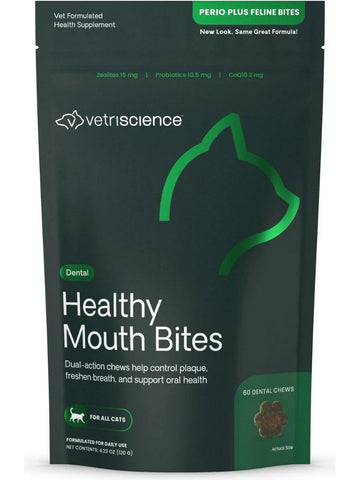 VetriScience Laboratories, Perio Plus Feline Bites, 60 Bites