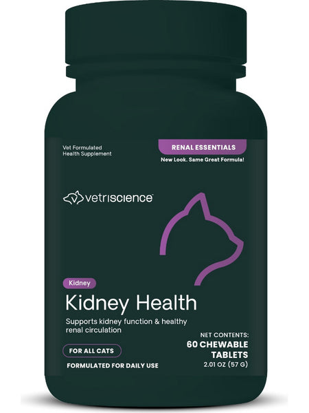 VetriScience Laboratories, Renal Essentials for Cats, 60 Chewable Tablets