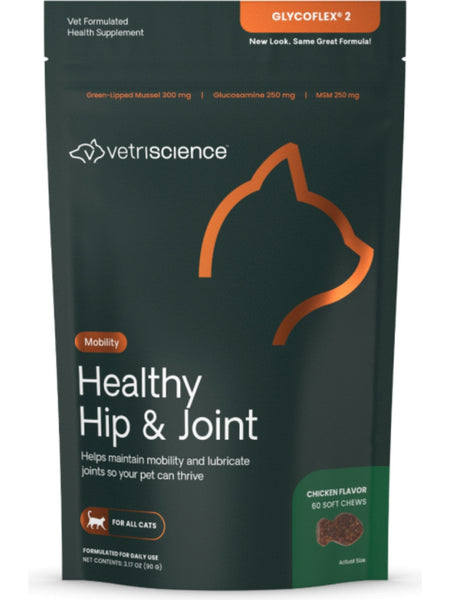 VetriScience Laboratories, Glyco Flex Stage 2, Feline Formula, 60 Soft Chews