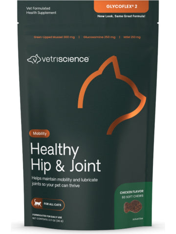 VetriScience Laboratories, Glyco Flex Stage 2, Feline Formula, 60 Soft Chews