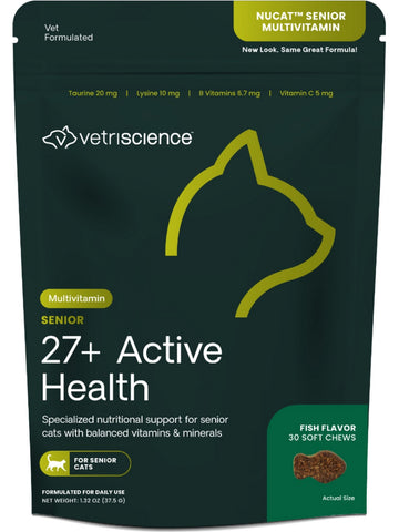 VetriScience Laboratories, NuCat Senior MultiVitamin, 30 Bite-Sized Chews