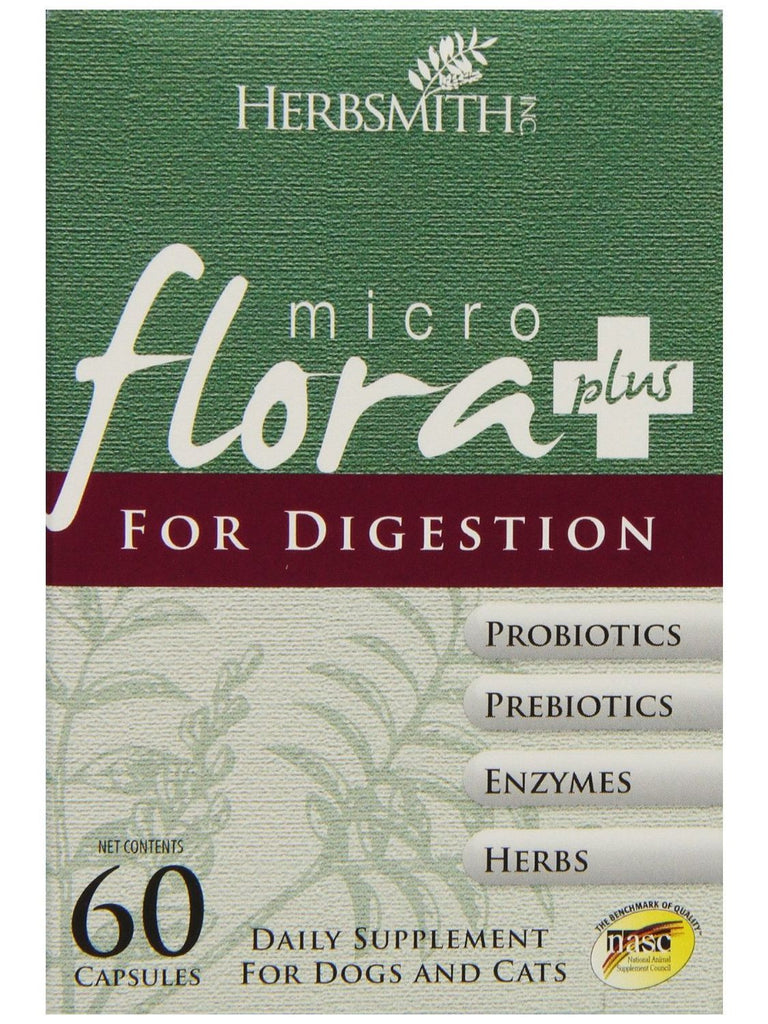 Herbsmith, Microflora Plus Digestion for Dogs and Cats, 60 caps