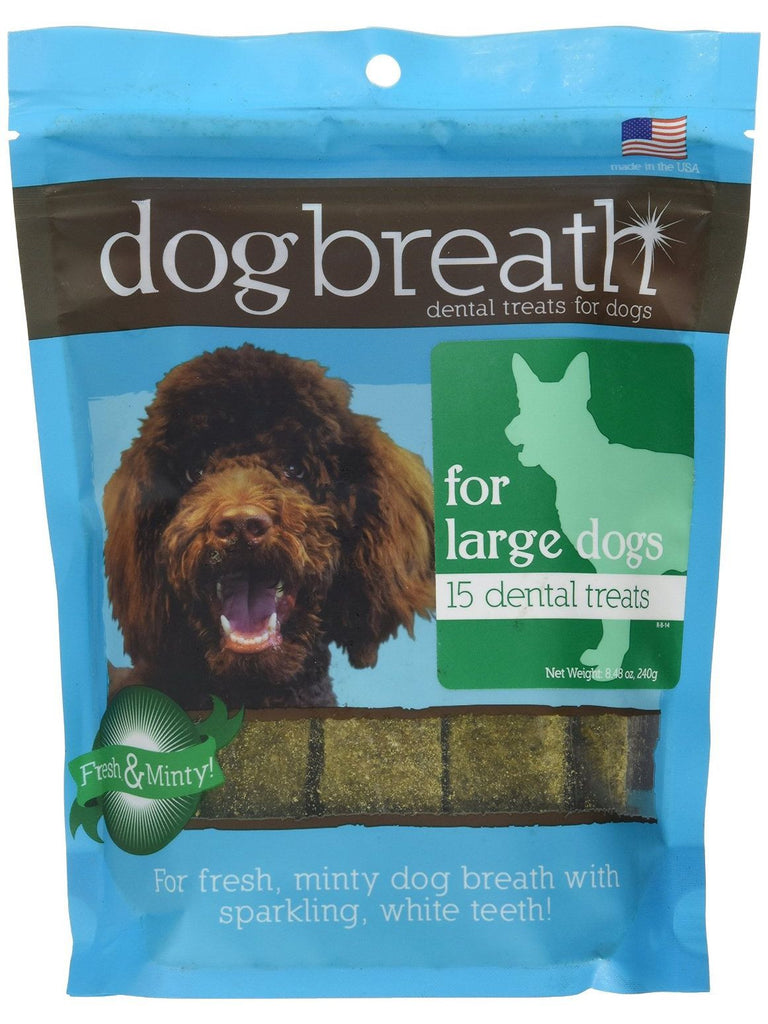 Herbsmith, Dog Breath Dental Treats for Large Dogs, 15 chews