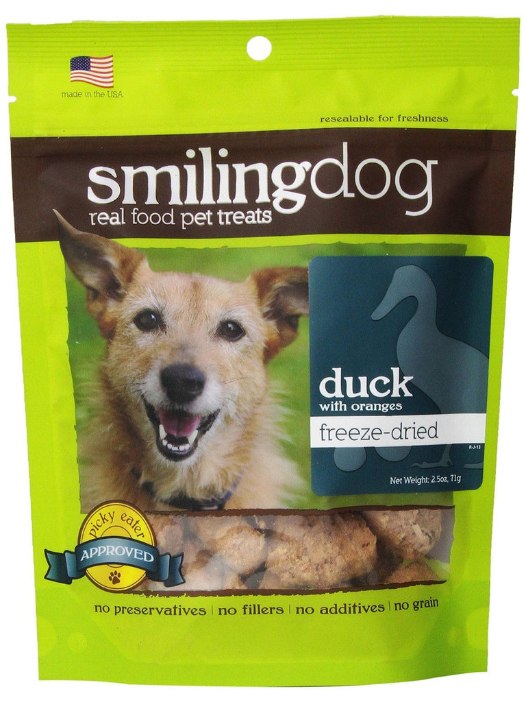 Herbsmith, Smiling Dog Treats Freeze Dried Duck, 2.5 oz