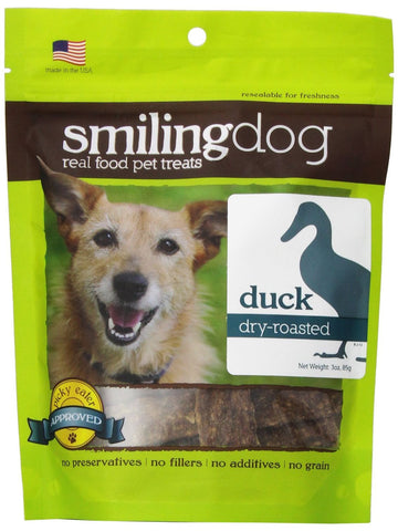 Herbsmith, Smiling Dog Treats Dry Roasted Duck, 3 oz