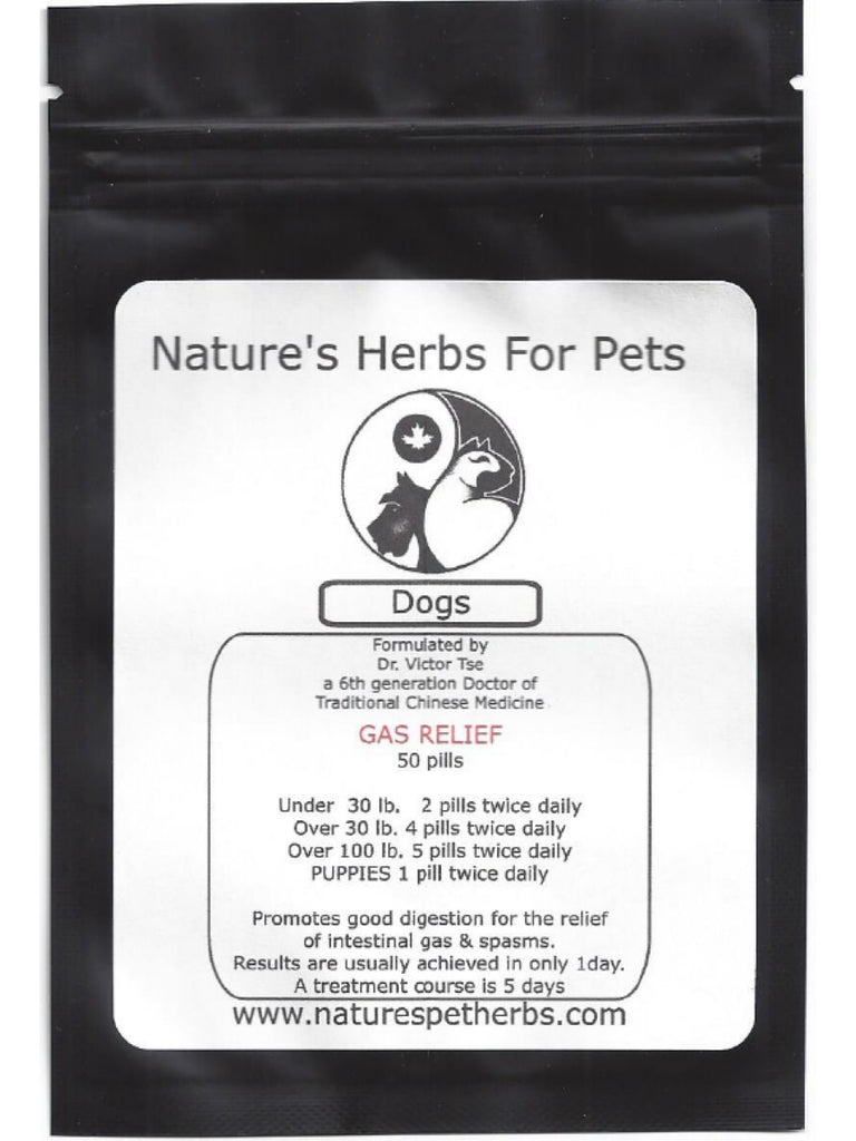 Natures Herbs for Pets, Gas Relief for Dogs, 50 ct