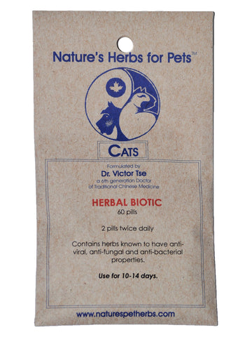 Natures Herbs for Pets, Herbal Biotic for Cats, 40 ct