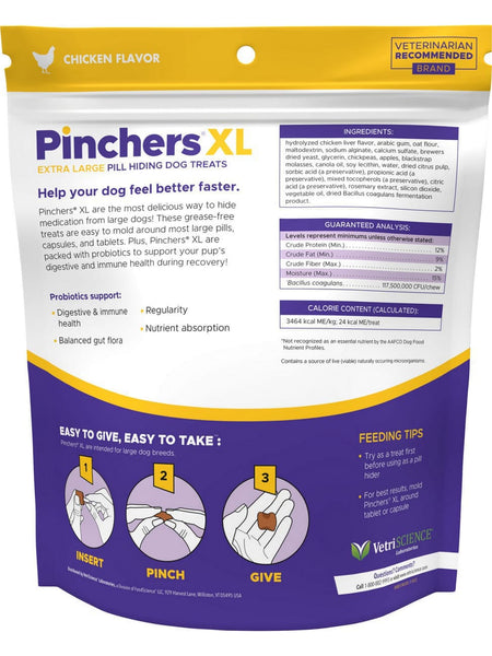 VetriScience Laboratories, Pinchers XL, Chicken, 45 XL Hiders