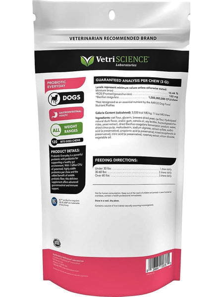 VetriScience Laboratories, Probiotic Everyday, 120 Bite-Sized Chews