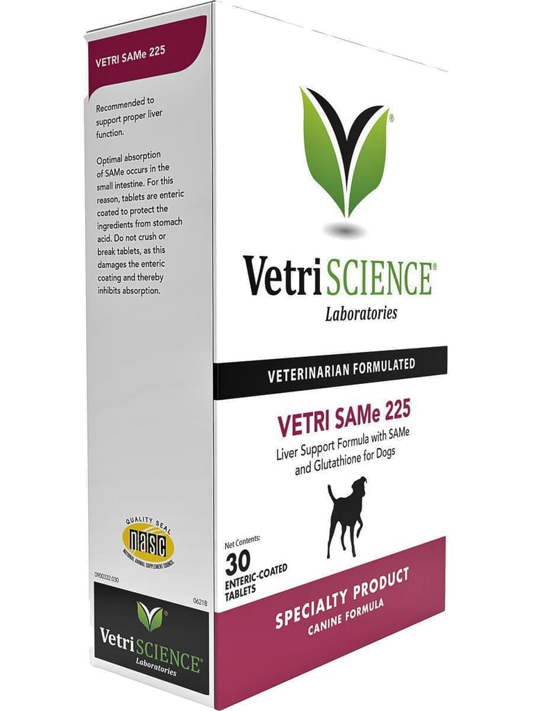 VetriScience Laboratories, Vetri SAMe 225, 30 Enteric-Coated Tablets
