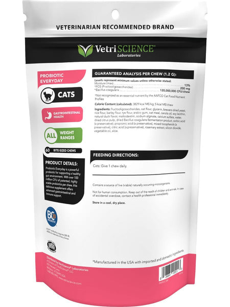 VetriScience Laboratories, Probiotic Everyday, 60 Bite-Sized Chews