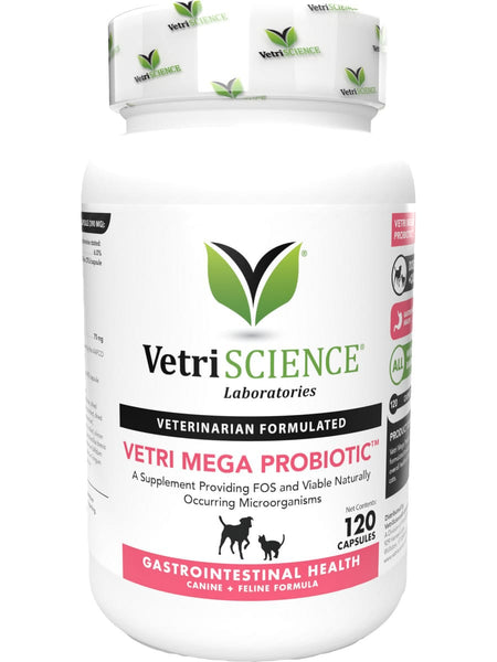 VetriScience Laboratories, Vetri Mega Probiotic, 120 Capsules