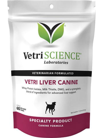 VetriScience Laboratories, Vetri Liver Canine, 60 Bite-Sized Chews