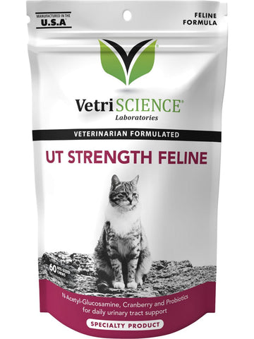 VetriScience Laboratories, UT Strength Feline, 60 Chewable Tablets