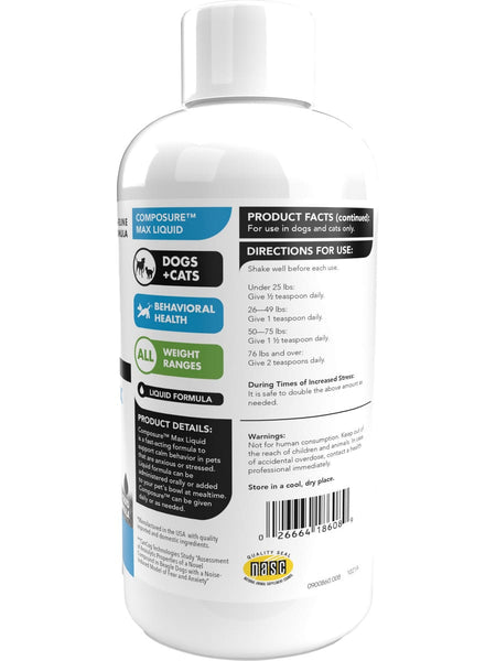 VetriScience Laboratories, Composure MAX Liquid, 8 oz