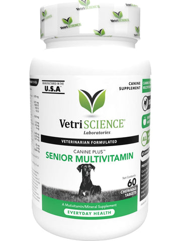 VetriScience Laboratories, Canine Plus Senior Multivitamin, 60 Chewable Tablets