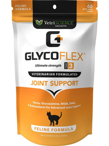 VetriScience Laboratories, Glyco Flex Stage 3 for Cats, 60 Bite-Sized Chews